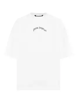 Футболка Curved Logo PALM ANGELS, нейтральный