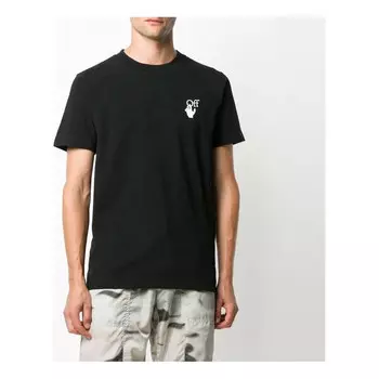 Футболка cut here short sleeve black Off-White, черный