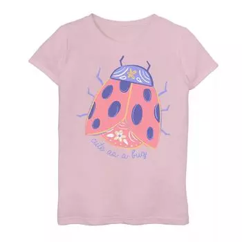 Футболка Cute As A Bug для девочек 7–16 лет с рисунком божьей коровки в пастельных тонах Licensed Character