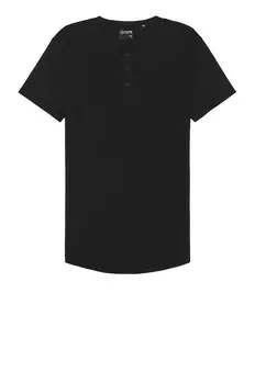 Футболка Cuts Ao Henley Curve-hem, черный