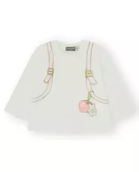 Футболка цвета экрю для девочки с принтом Canada House