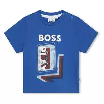 Футболка цвета электрик BOSS, синий
