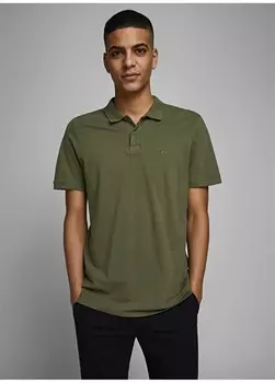 Футболка цвета хаки Jack & Jones