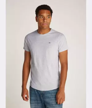 Футболка цвета яшмы Slim fit Tommy Jeans, серый