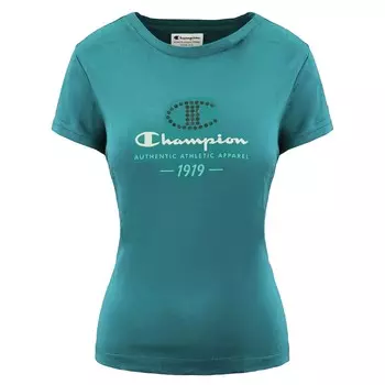 Футболка цвета с графическим рисунком Champion, зеленый