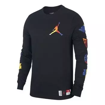 Футболка цветные с длинными рукавами Air Jordan, черный