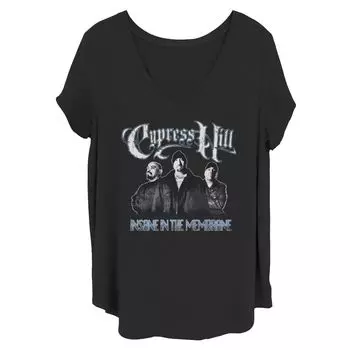 Футболка Cypress Hill Insane in the Membrane с V-образным вырезом и графическим рисунком для юниоров больших размеров Licensed Character