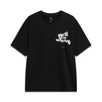 Футболка Cyril X Wade Collection, унисекс, черная Lining, черный