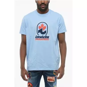 Футболка D2 INVICTA с круглым вырезом и напечатанным логотипом Dsquared2, Light Blue