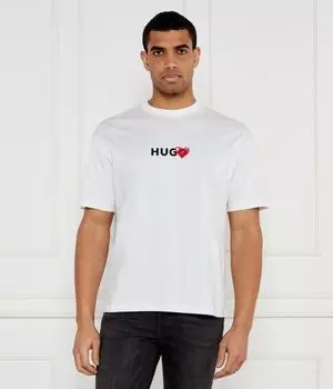 Футболка дьюдам Loose fit Hugo, белый
