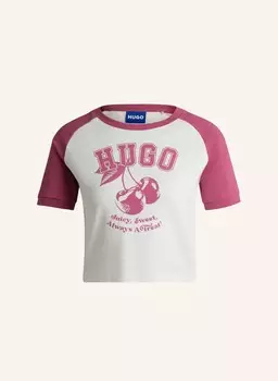 Футболка dana_b приталенного кроя HUGO, розовый
