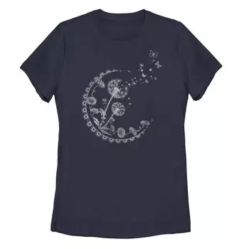 Футболка Dandelion Moon Artsy Flowers для юниоров, темно-синий