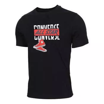 Футболка dangling chuck short sleeve t-shirt 'black' Converse, черный