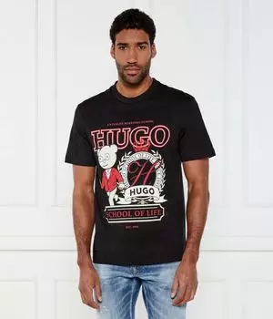 Футболка дапорони Loose fit Hugo, черный