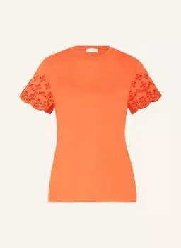 Футболка darling harbour mit Lochstickereien, оранжевый