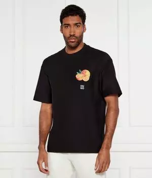 Футболка дарти Oversize fit Hugo, черный