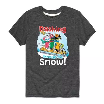 Футболка Dashing Snow для мальчиков 8–20 лет с котом Питом Licensed Character, серый