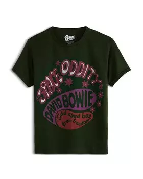 Футболка David Bowie Space Oddity для мальчиков Philcos - Big Kid, зеленый