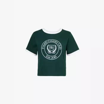 Футболка Davidson из хлопкового джерси с набивным логотипом 4Th & Reckless, зеленый