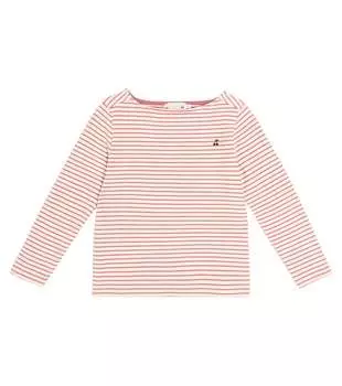 Футболка dawn в полоску из хлопка Bonpoint, красный