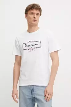 Футболка DAXTON TEE из хлопка Pepe Jeans, белый