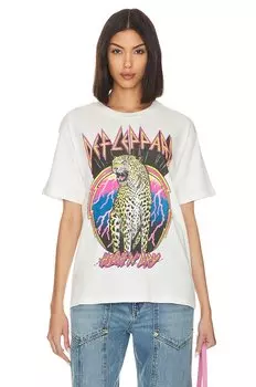 Футболка DAYDREAMER Def Leppard High N Dry Weekend, цвет Vintage White