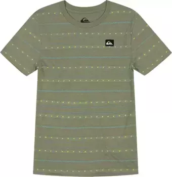 Футболка Daygo в полоску Quiksilver для мальчиков, цвет Sea Spray Heather