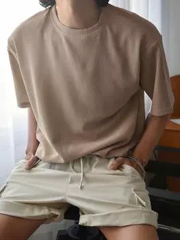 Футболка Dazy в рубчик с короткими рукавами, хаки