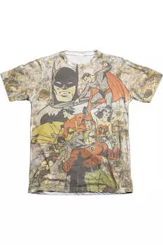 Футболка DC Comics All Stars для взрослых из полиэстера/хлопка с коротким рукавом / футболка Gildan, белый