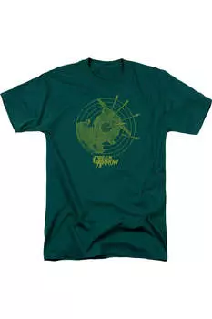 Футболка DC Comics Always On Target с коротким рукавом для взрослых Gildan, цвет hunter green