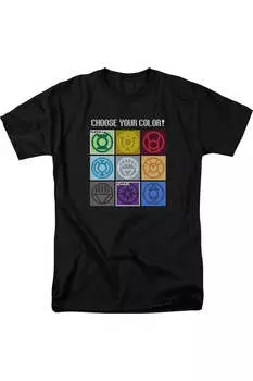 Футболка DC Comics Choose Your Color с коротким рукавом для взрослых Gildan, черный