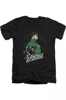 Футболка DC Comics Star Gazer с коротким рукавом и V-образным вырезом для взрослых из премиального хлопка / футболка Gildan, черный