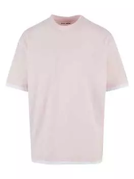 Футболка DEF, цвет pink/white