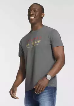 Футболка DELMAO, с модным принтом на груди - НОВЫЙ БРЕНД!, серый