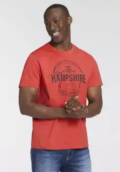 Футболка DELMAO с принтом на груди - НОВЫЙ БРЕНД!, красный