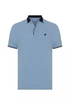 Футболка Denim Culture Beckett, темно-синий/светло-голубой