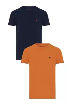 Футболка Denim Culture GAETANO, темно-синий/оранжевый