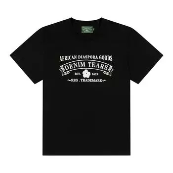 Футболка Denim Tears ADG Tee 'Black', черный
