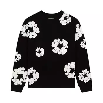 Футболка Denim Tears Long-Sleeve Wreath Tee Black, черный