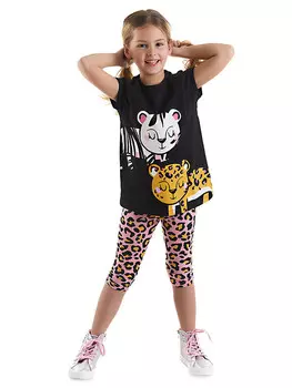 Футболка Denokids 2tlg Outfit, цвет schwarz/bunt