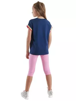 Футболка Denokids, цвет rosa/dunkelblau