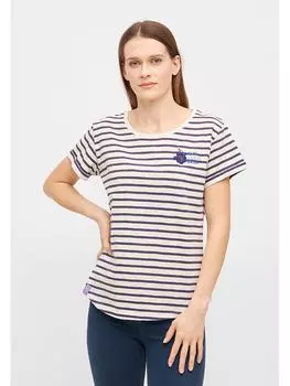 Футболка Derbe, цвет creme/lila