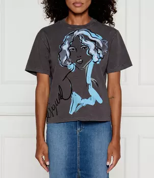 Футболка Desigual Loose fit, серый