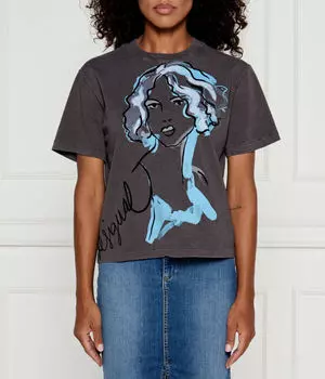 Футболка Desigual Loose Fit, серый