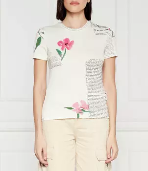 Футболка Desigual MIRNA Slim Fit, экрю