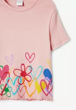 Футболка Desigual, розовый
