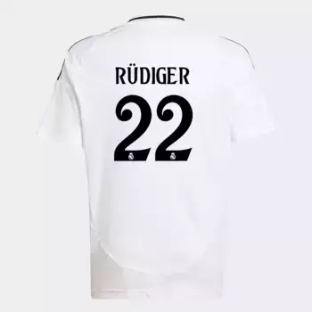 Футболка детская Adidas Real Madrid CF 2024-2025 Rdiger 22 Home, белый