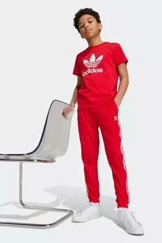 Футболка детская Adidas трилистник 100% хлопок Adidas Originals, красный