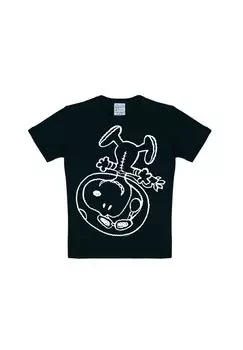 Футболка Детская Арахис - Снупи - Астронавт LOGOSHIRT, черный