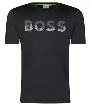 Футболка детская Boss Kidswear с логотипом бренда, черный